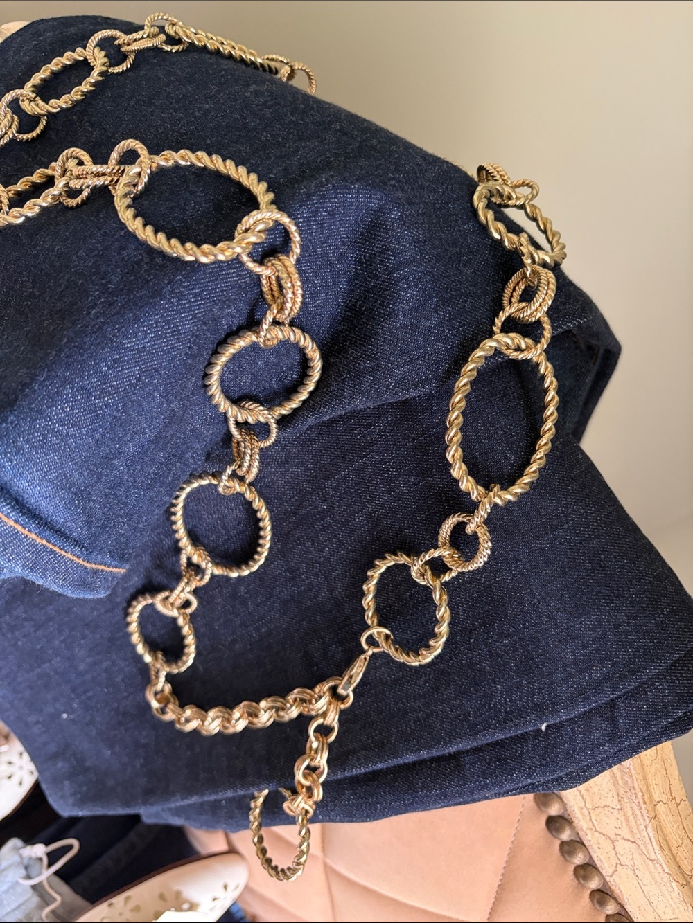 Gold Rope-Link Long Chain Belt Talbots
